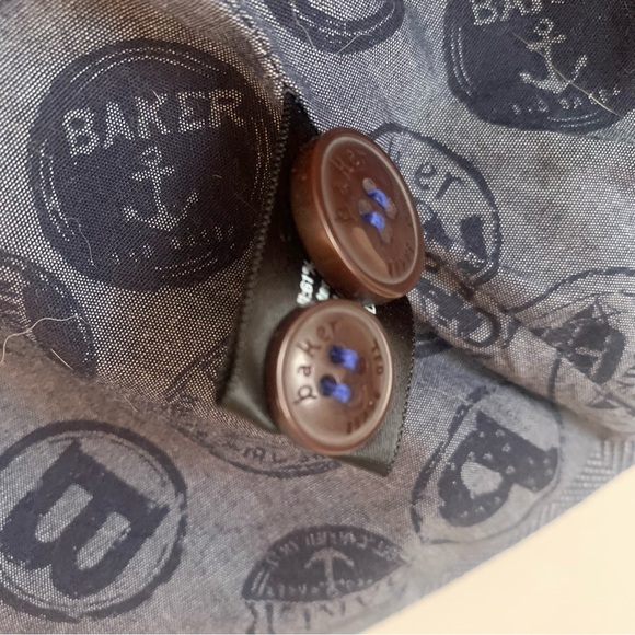 Baker by Ted Baker Anchor Sail Theme Herringbone Blazer Jacket - Picture 11 of 15